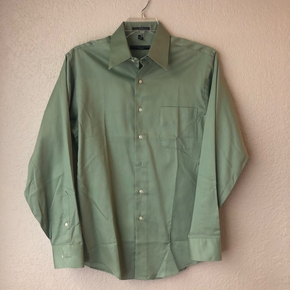 Geoffrey Beene Other - Geoffrey Beene green sateen dress shirt